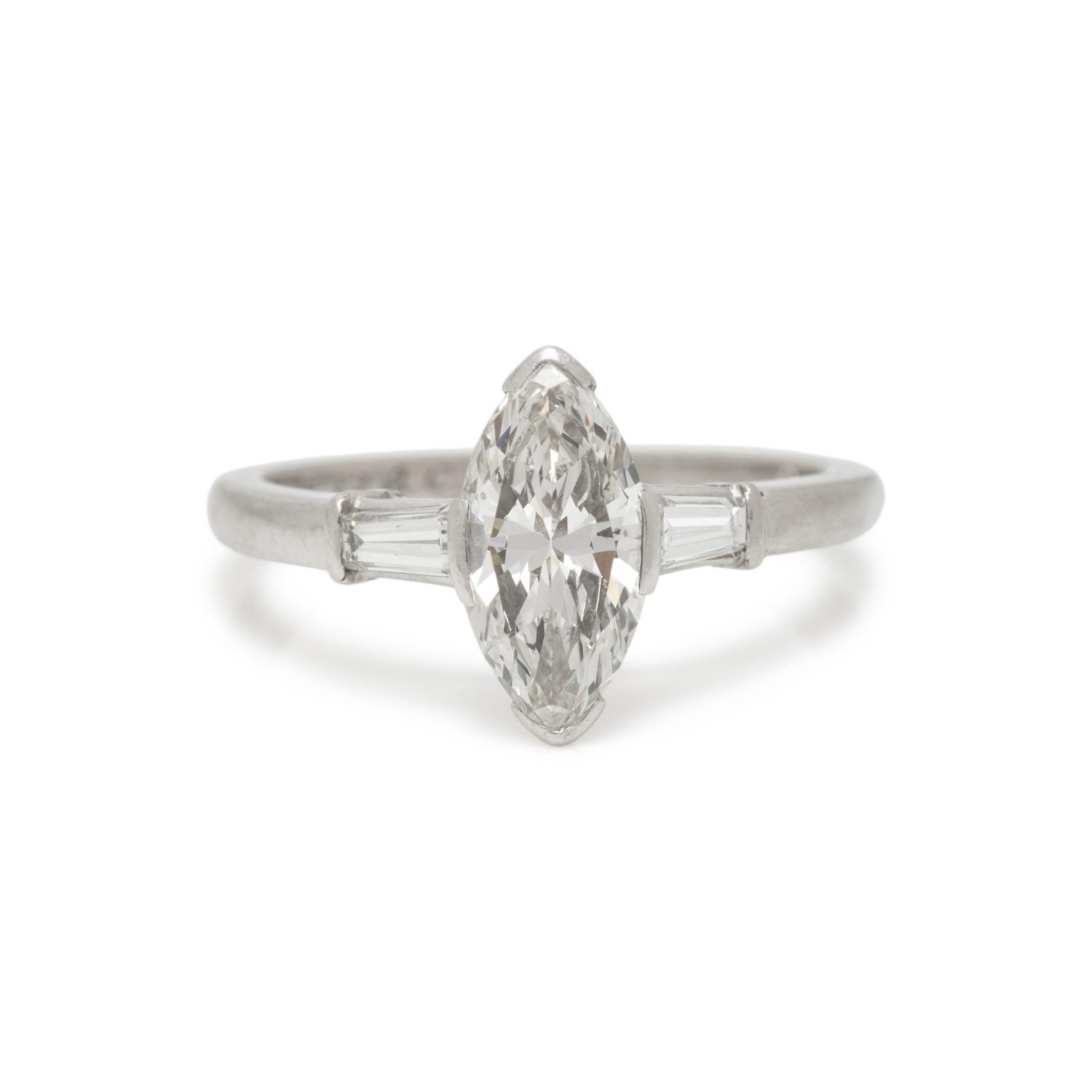 J.E. CALDWELL CO., DIAMOND AND PLATINUM RING