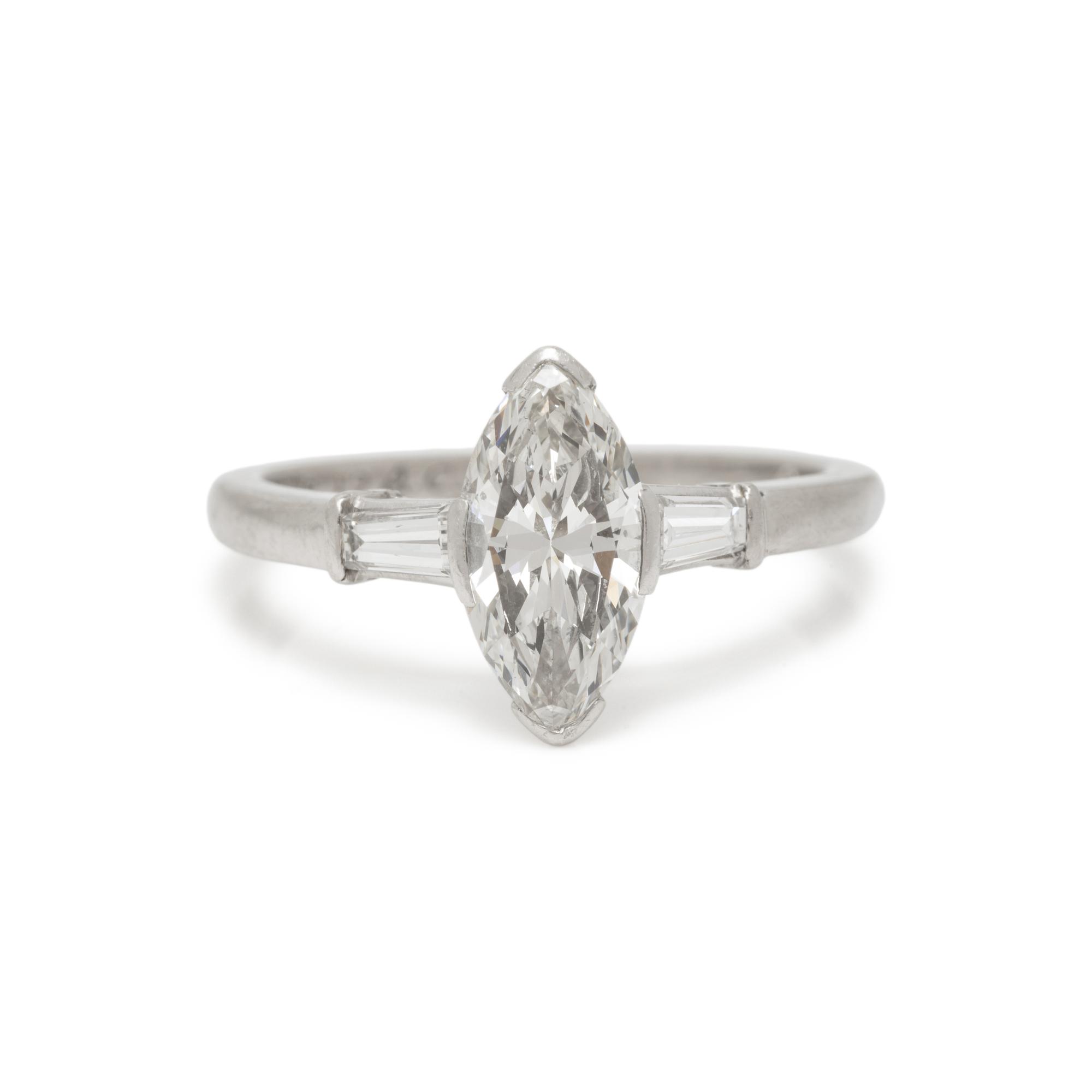 J.E. CALDWELL CO., DIAMOND AND PLATINUM RING