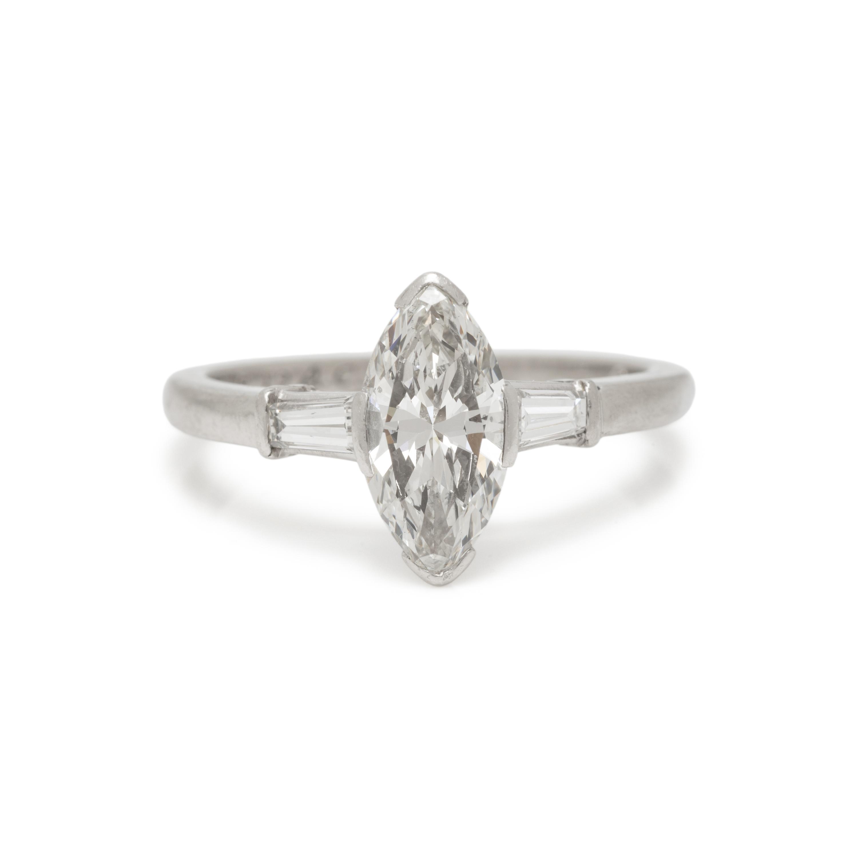 J.E. CALDWELL CO., DIAMOND AND PLATINUM RING