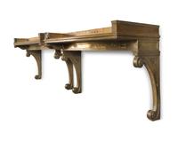 A Pair of Neoclassical Style Gilt Bronze and Marble Console Tables