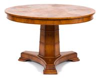 A Louis Phillipe Style Pedestal Table Height 30 x diameter 48 inches. — 20TH CENTURY