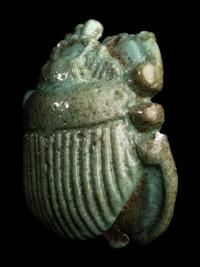 An Egyptian Faience Scarab