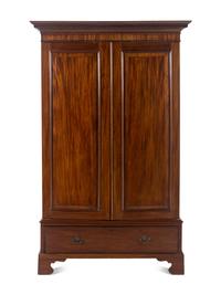 A George III Style Mahogany Linen Press