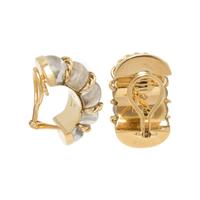 SEAMAN SCHEPPS, ROCK CRYSTAL 'SHRIMP' EARCLIPS