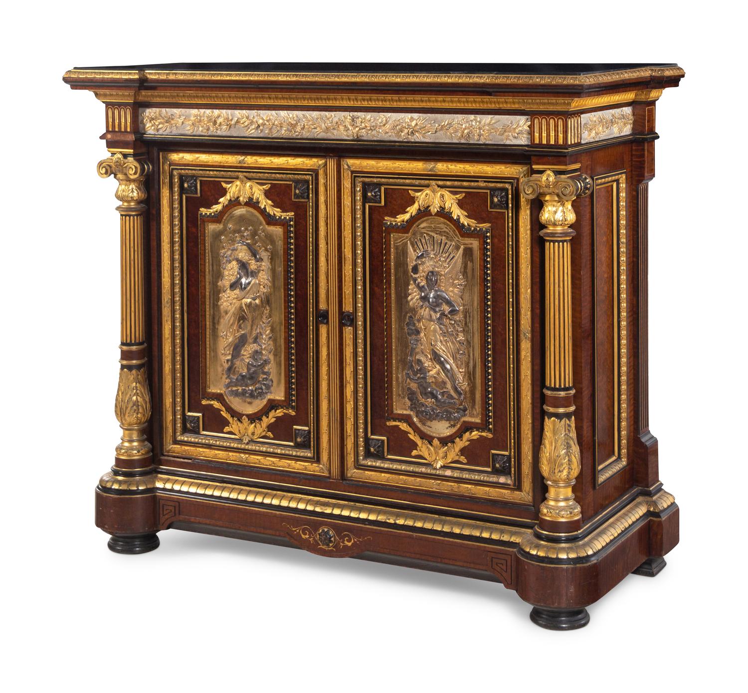 A Gilt Bronze Mounted Marble-Top Sideboard