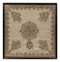 A Metallic Thread Embroidered Panel