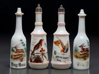 Four Milk Glass Barber Bottles