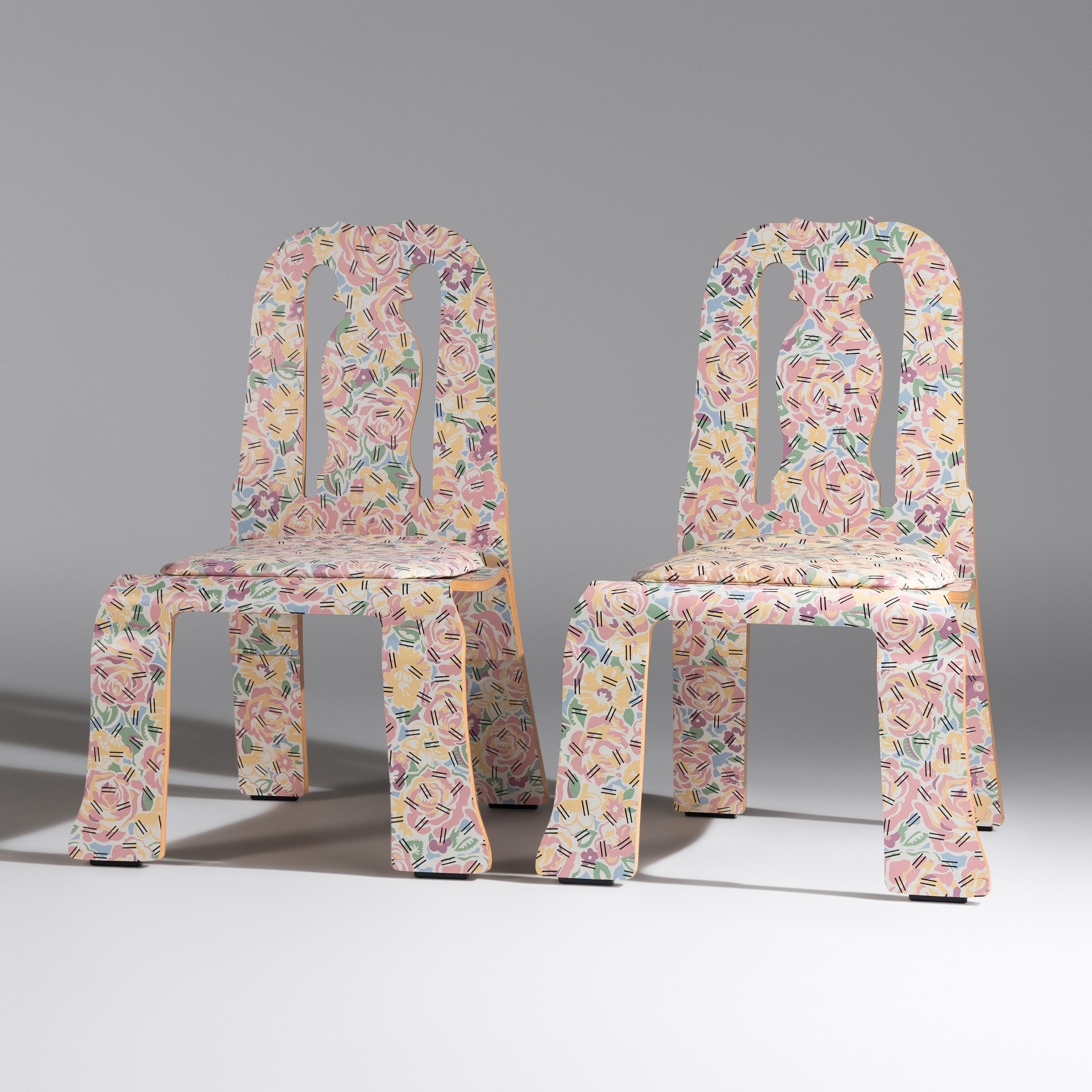 Robert Venturi and Denise Scott Brown (American, 1925–2018 | South African-American b. 1931) — Pair of Queen Anne Chairs, 1985 for Knoll International