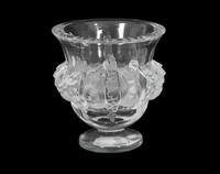 A Group of Three Lalique Vases and a Decanter