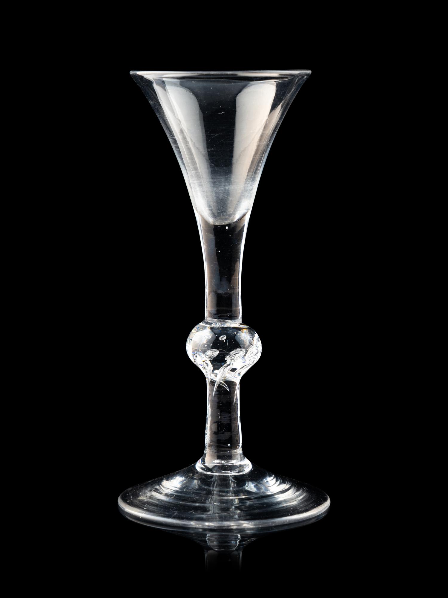 A Collection of Three English Wine Glasses
