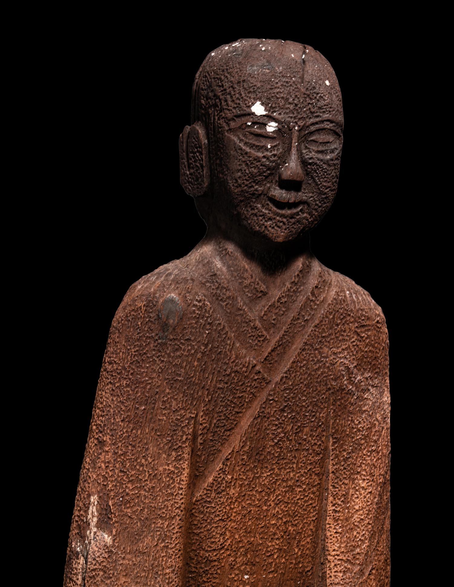 Two Chinese Wood Figures