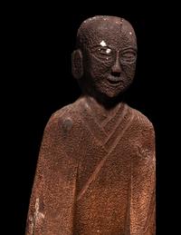 Two Chinese Wood Figures
