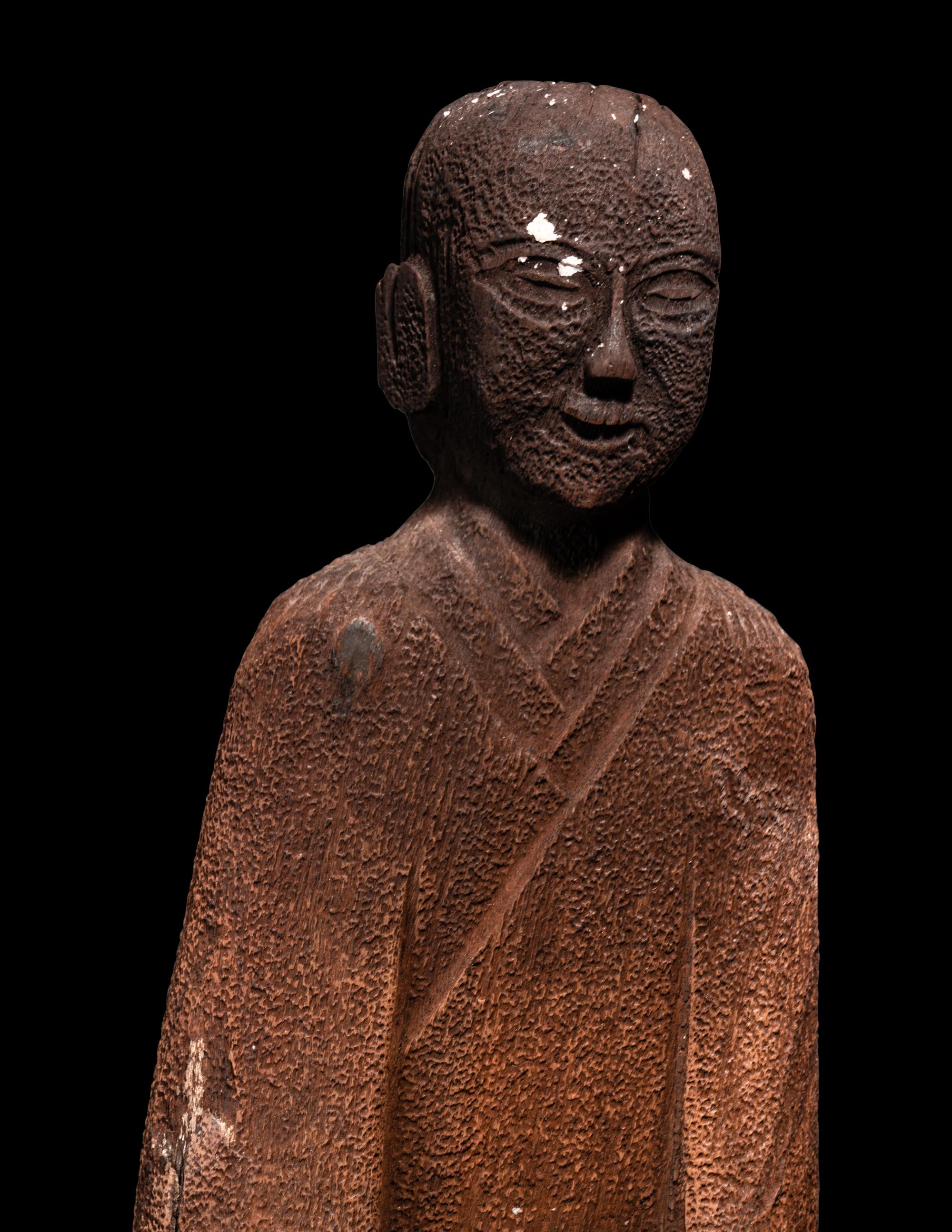 Two Chinese Wood Figures