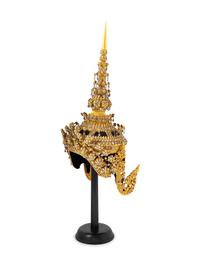 A Southeast Asian Gilt Metal Ramthai Crown