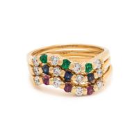 MULTIGEM AND DIAMOND RING SET
