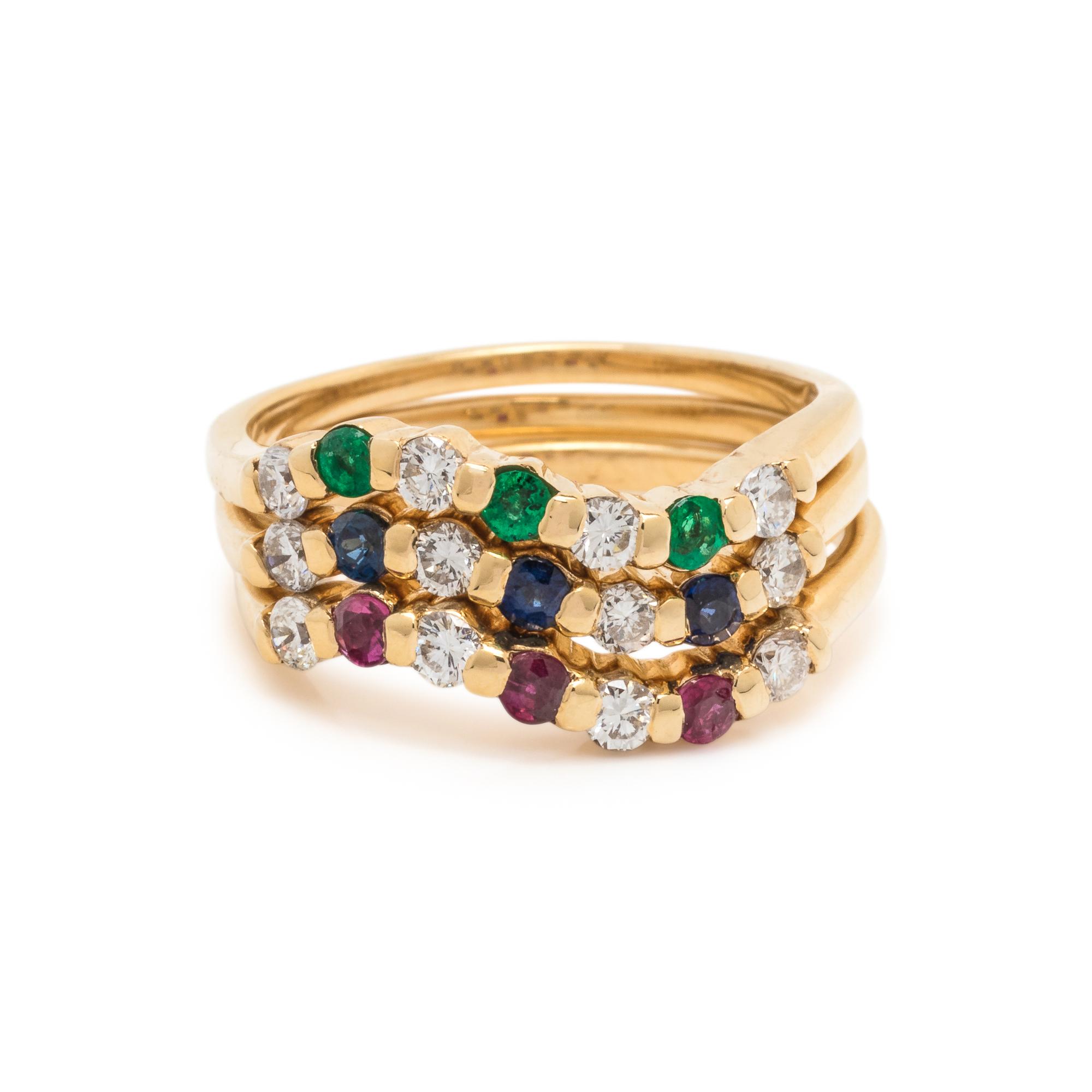 MULTIGEM AND DIAMOND RING SET
