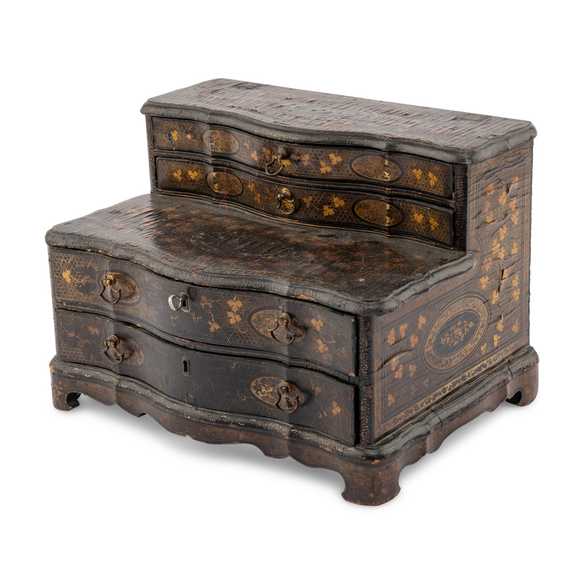 A Chinese Export Lacquer Dresser Cabinet