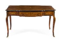 A Louis XV Style Kingwood and Marquetry Bureau Plat Height 29 x width 51 x depth 31 inches. — LATE 19TH/EARLY 20TH CENTURY