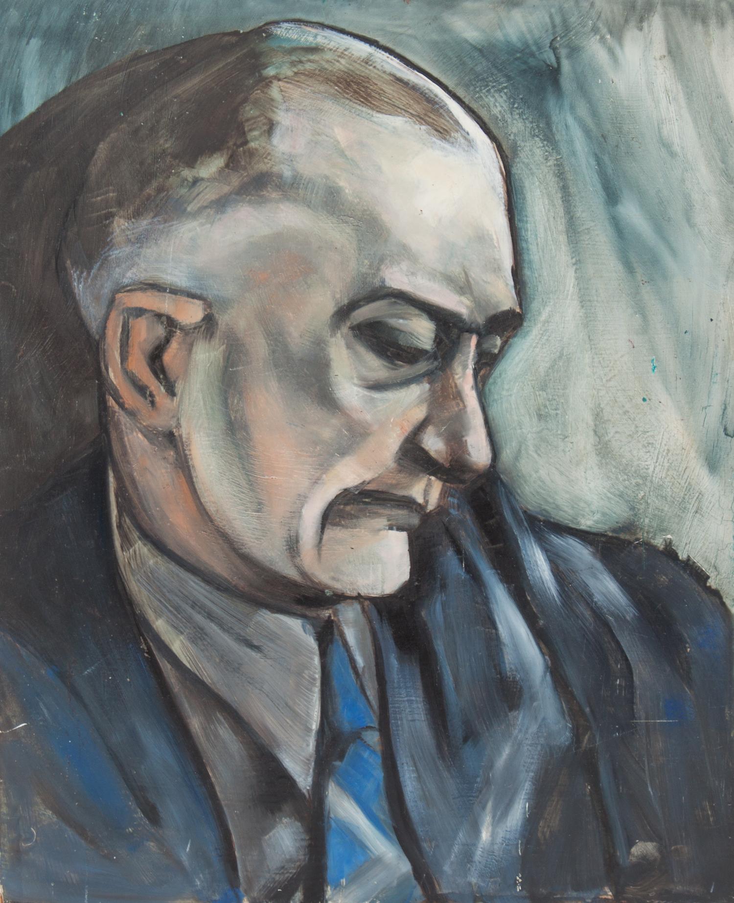Melvin E. Tess, (Wisconsin, 1926-2016), Self Portrait