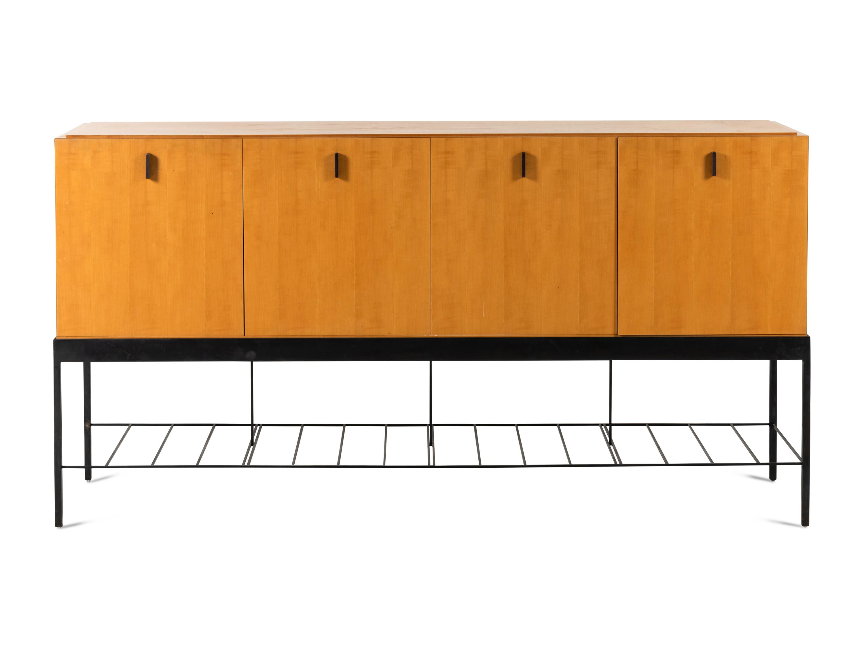 A Contemporary Cherrywood Console Cabinet