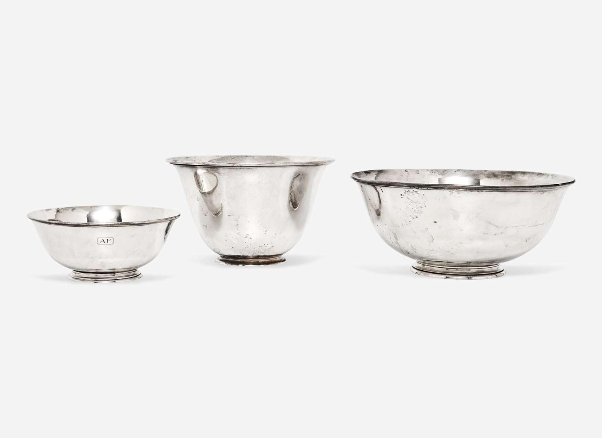 Herbert Taylor and Herman Glendenning for Arthur Stone, Three Bowls