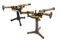 Two Brass Tube and Metal Mounted Spectroscopes Height of taller 9 1/2 inches. — C. GERHARDT, BONN, 19TH CENTURY AND OTHER