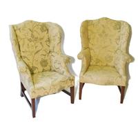 Pair of Chippendale-style easy chairs 20th century