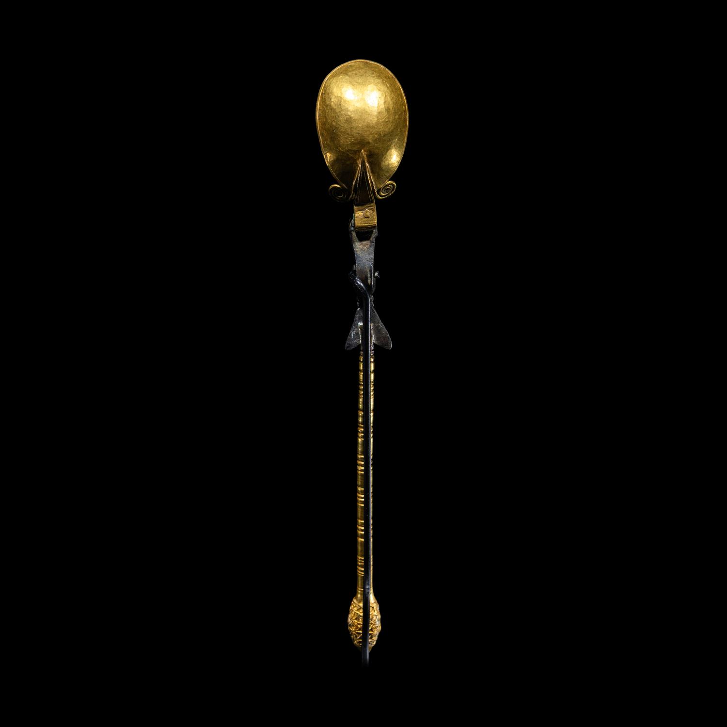 A Roman Gold and Silver Liturgical Spoon
