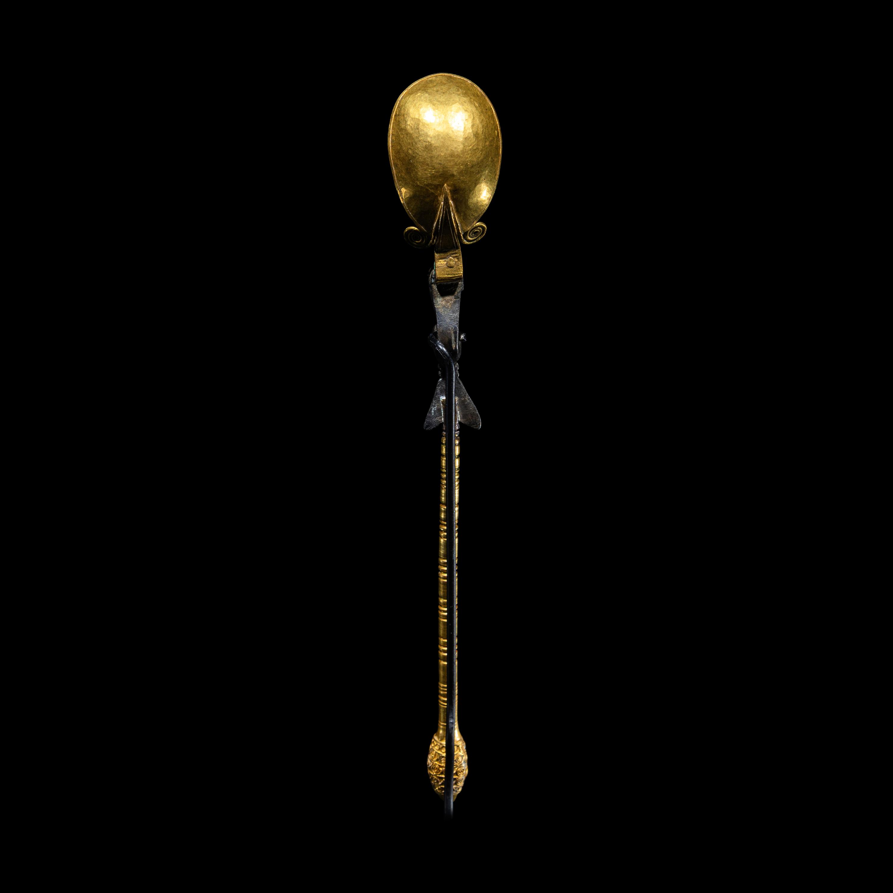 A Roman Gold and Silver Liturgical Spoon