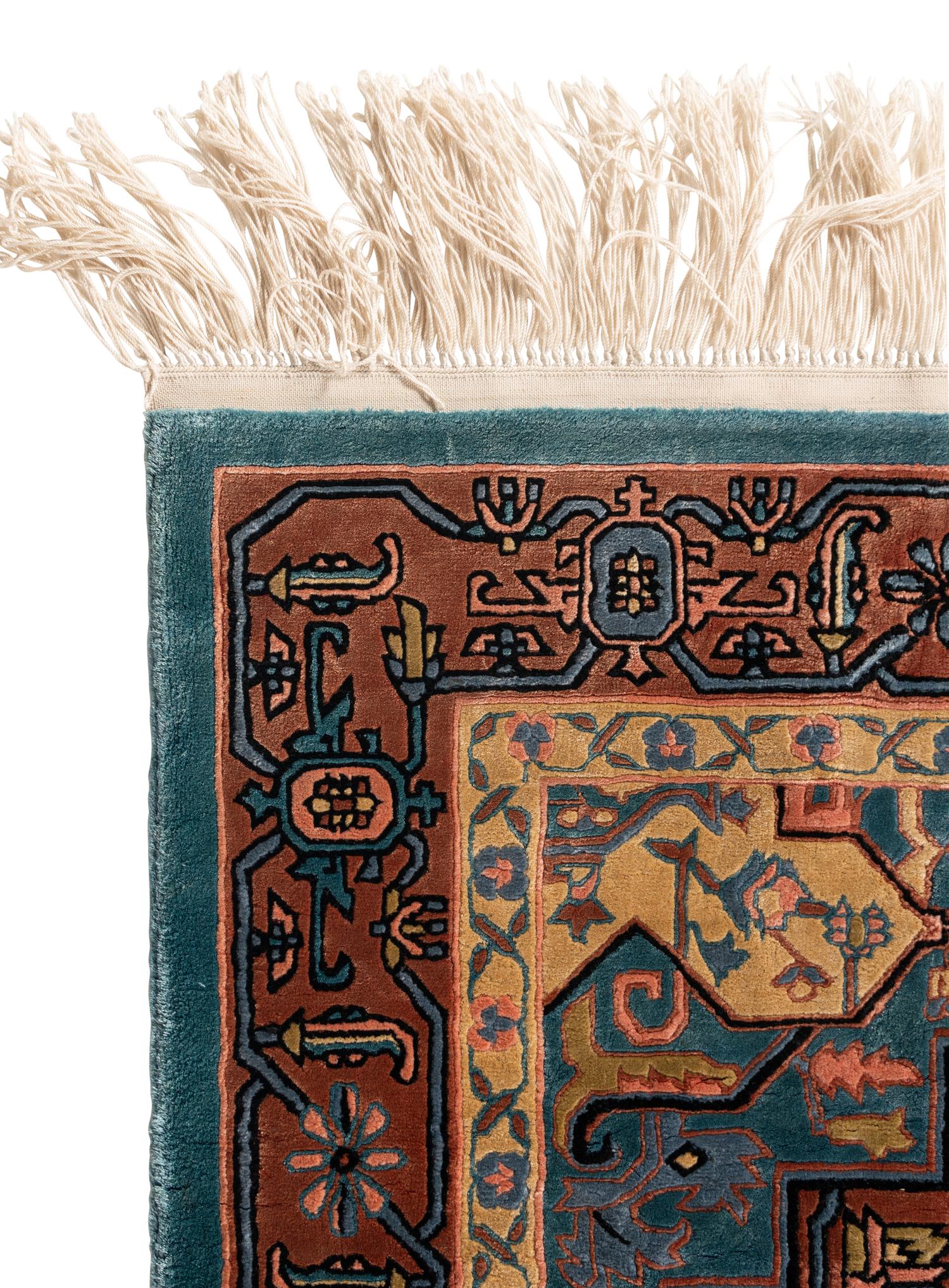 A Heriz Silk Rug