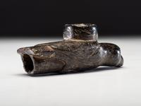 A Steatite Effigy Pipe, Hawk