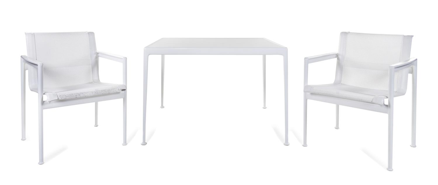 Pair of 1966 Collection Armchairs and Dinette Table Knoll, USA