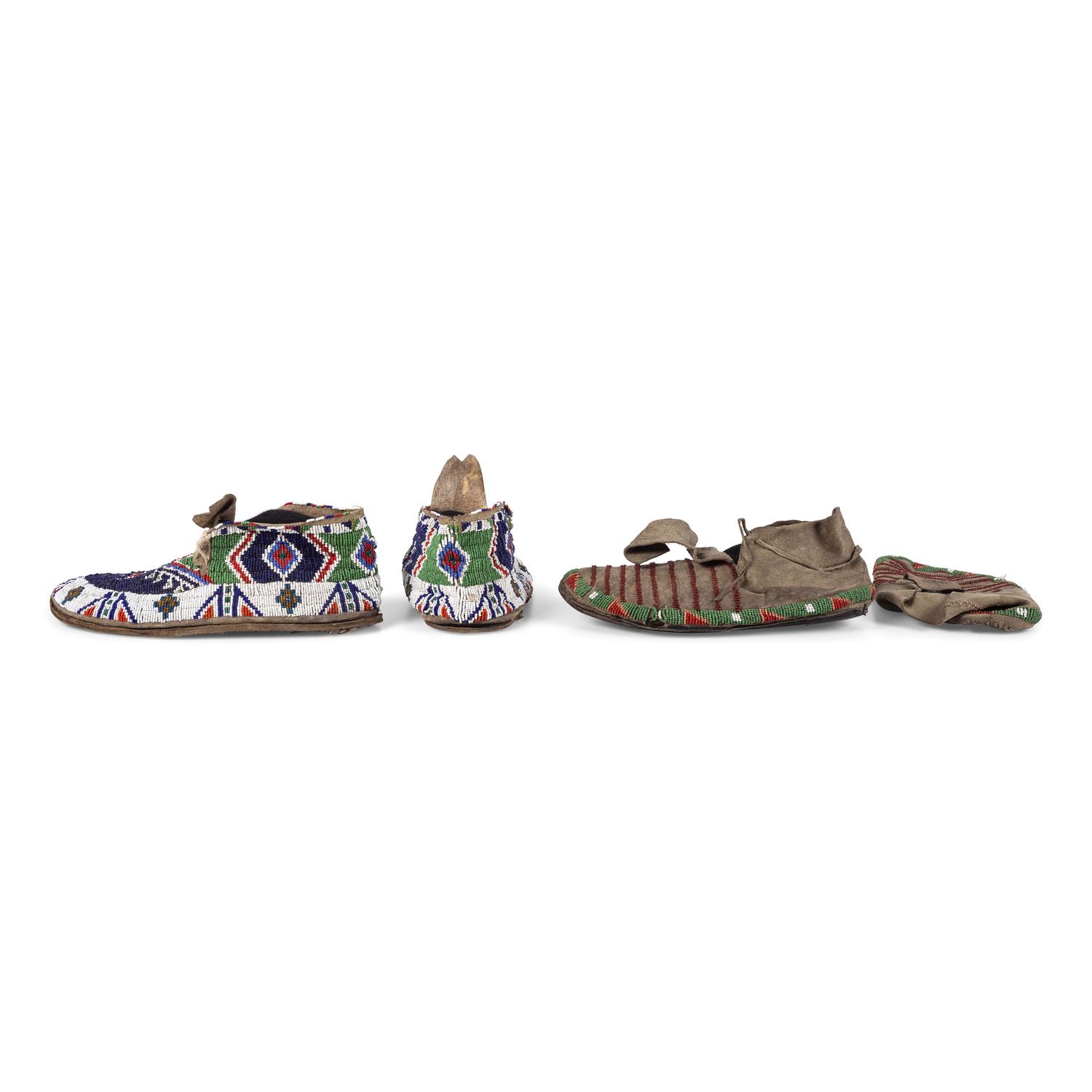 Sioux Beaded Hide Moccasins