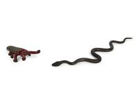 A Cast Iron Model of a Snake and a Painted Iron Model of an Insect
