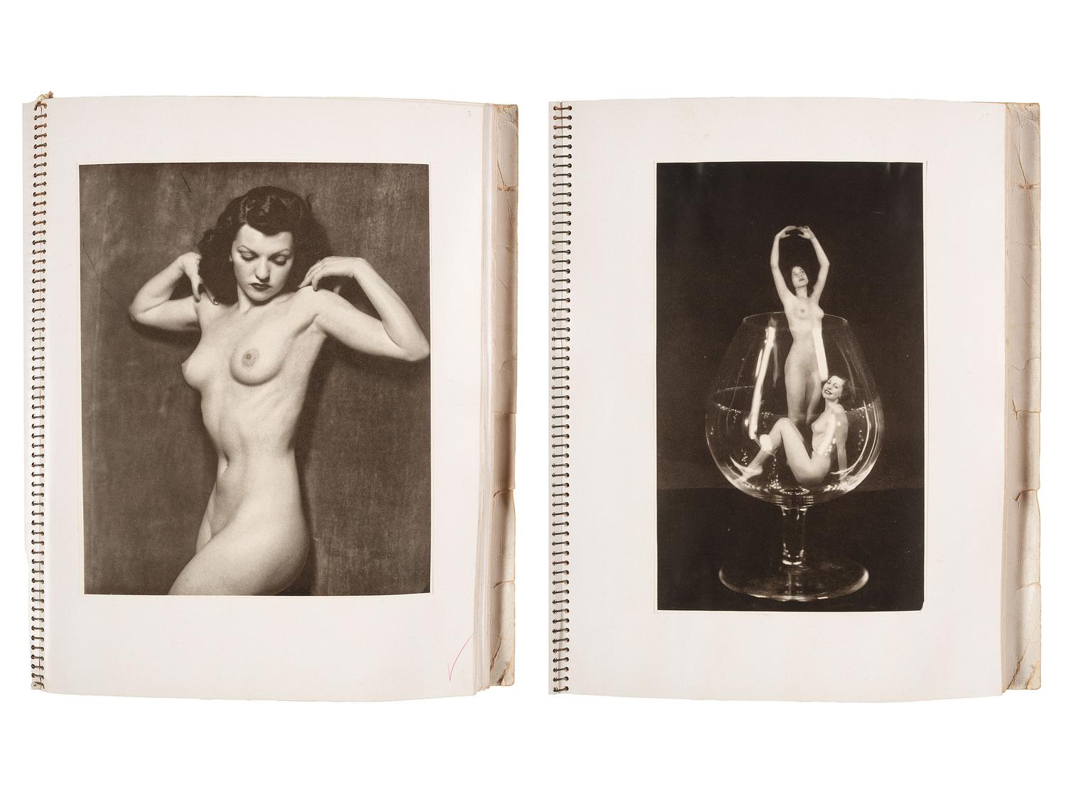 JOHNSTON, Alfred Cheney (1885-1971). Enchanting Beauty collection of memorabilia, incl. mockup, notes, glass plate negatives, and correspondence highlighted by Norman Rockwell ALS.