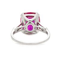 SPAULDING-GORHAM, UNHEATED BURMESE RUBY AND DIAMOND RING