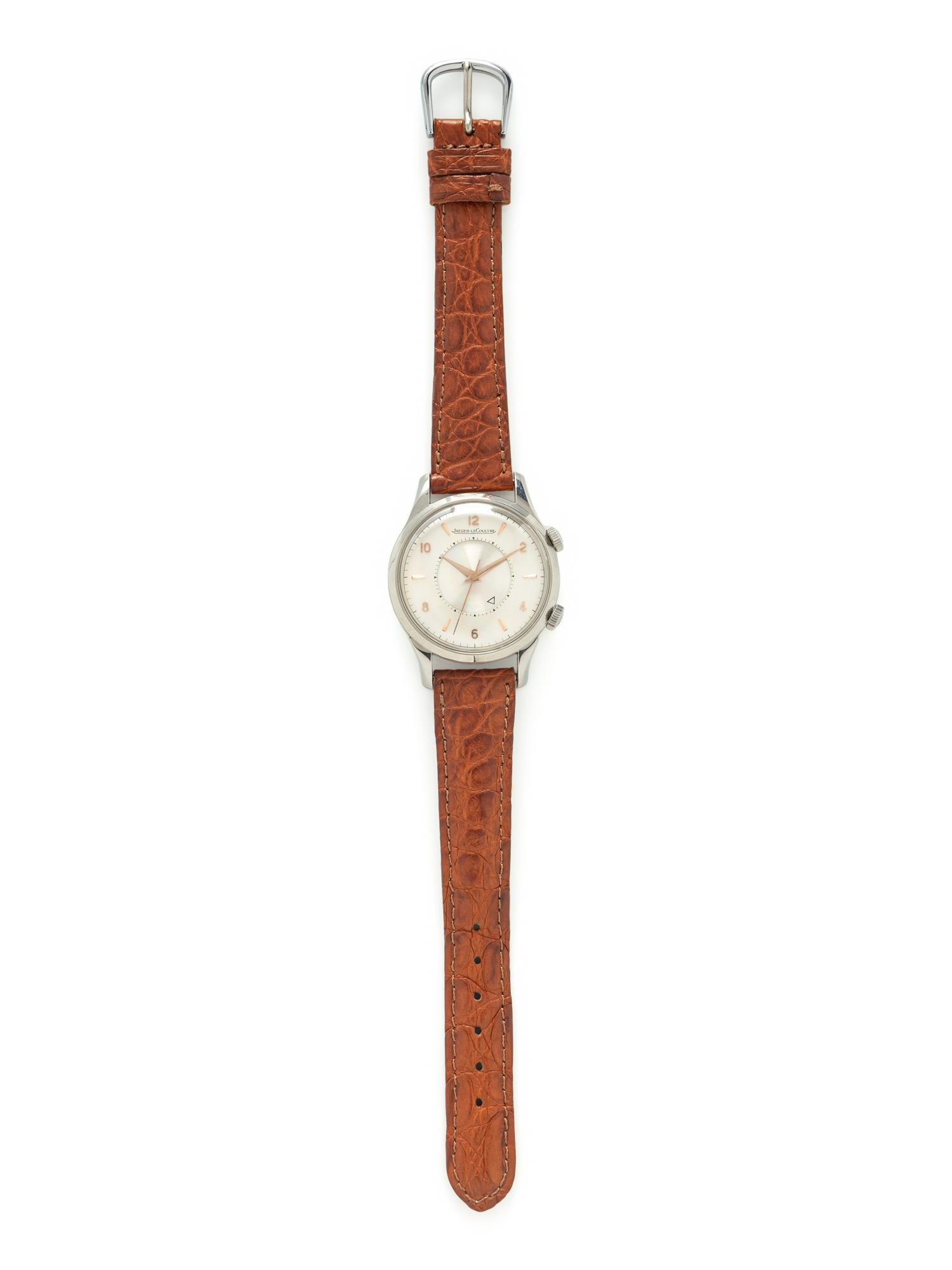 JAEGER-LECOULTRE, STAINLESS STEEL 'MEMOVOX' ALARM WATCH