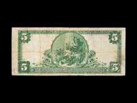 A Series 1902 Marine National Bank of Milwaukee, WI #5458 $5 National Currency Note