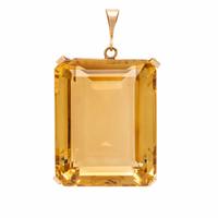 Rose Gold and Impressive Citrine Pendant
