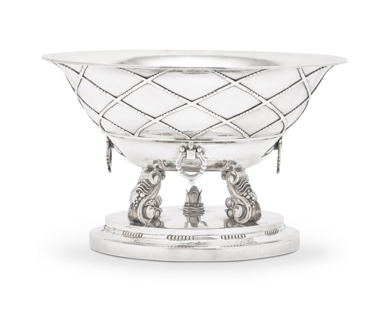 A Johan Rohde Designed Georg Jensen Silver Centerpiece Bowl