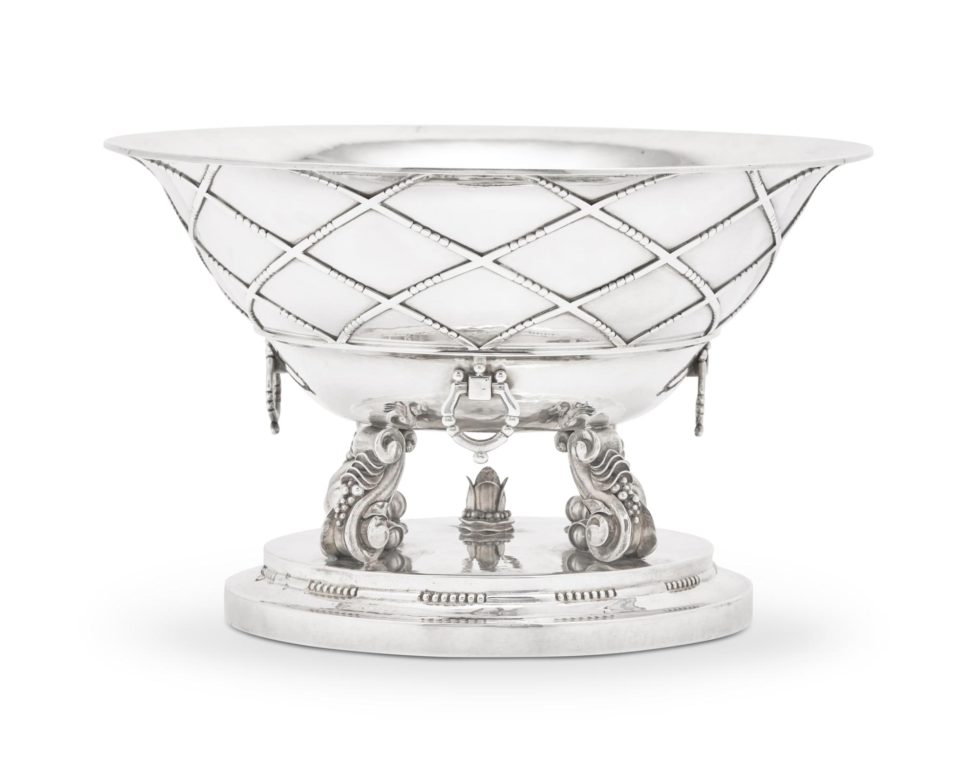 A Johan Rohde Designed Georg Jensen Silver Centerpiece Bowl