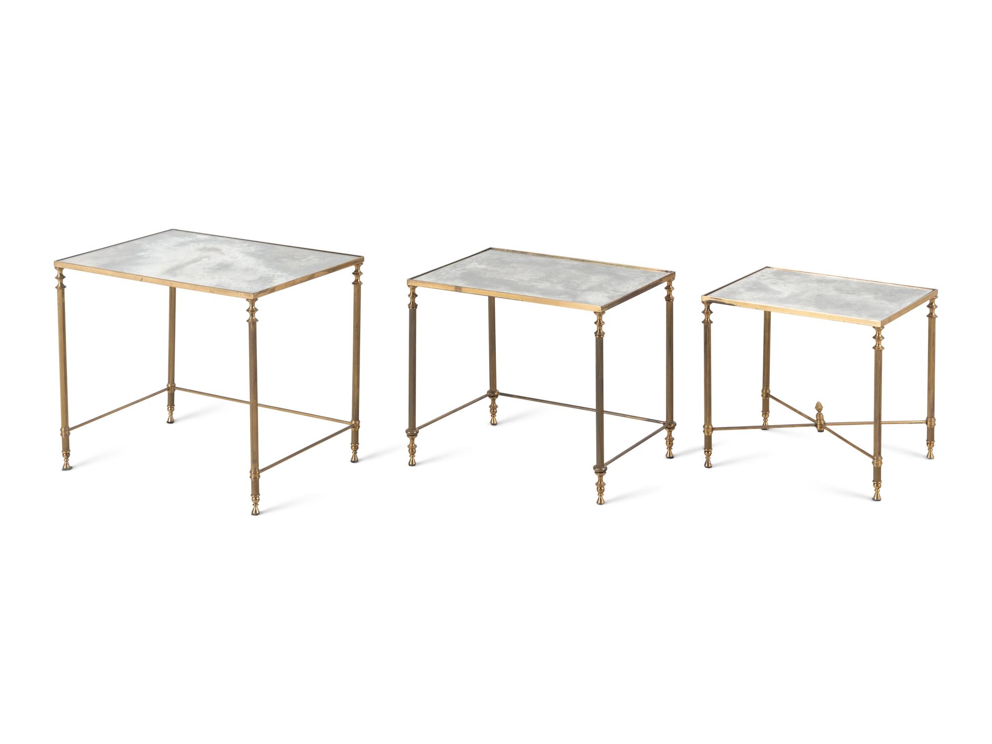 Two Sets of French Nesting Tables