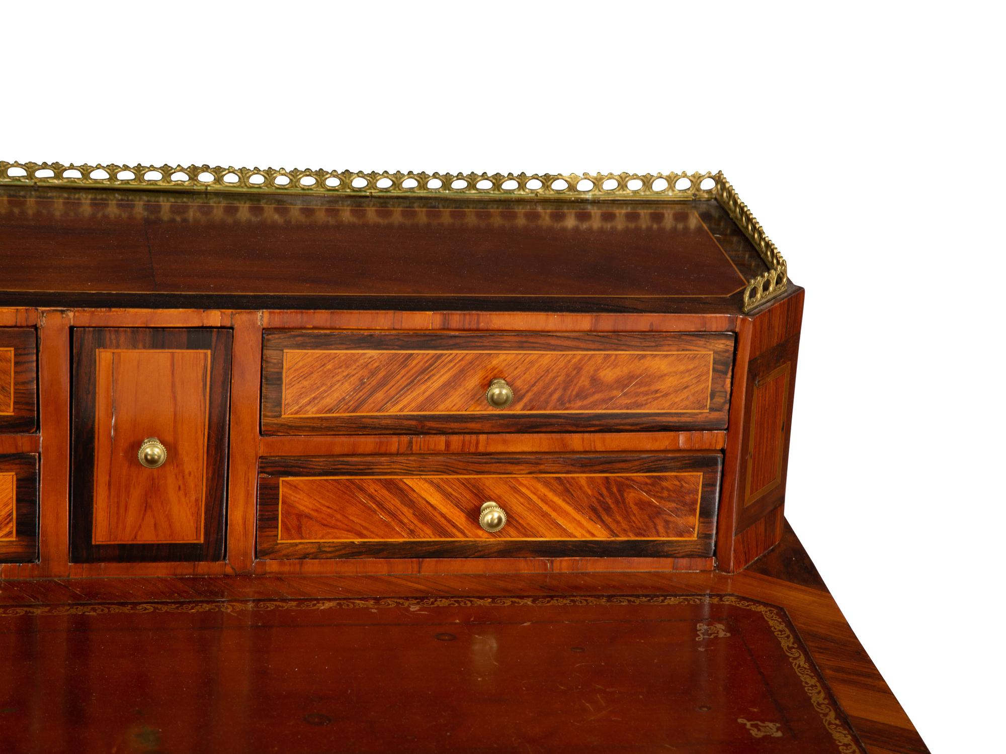 A Louis XV Style Kingwood and Tulipwood Writing Table