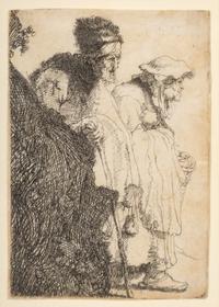 Beggar Man and Woman behind a Bank, c. 1630