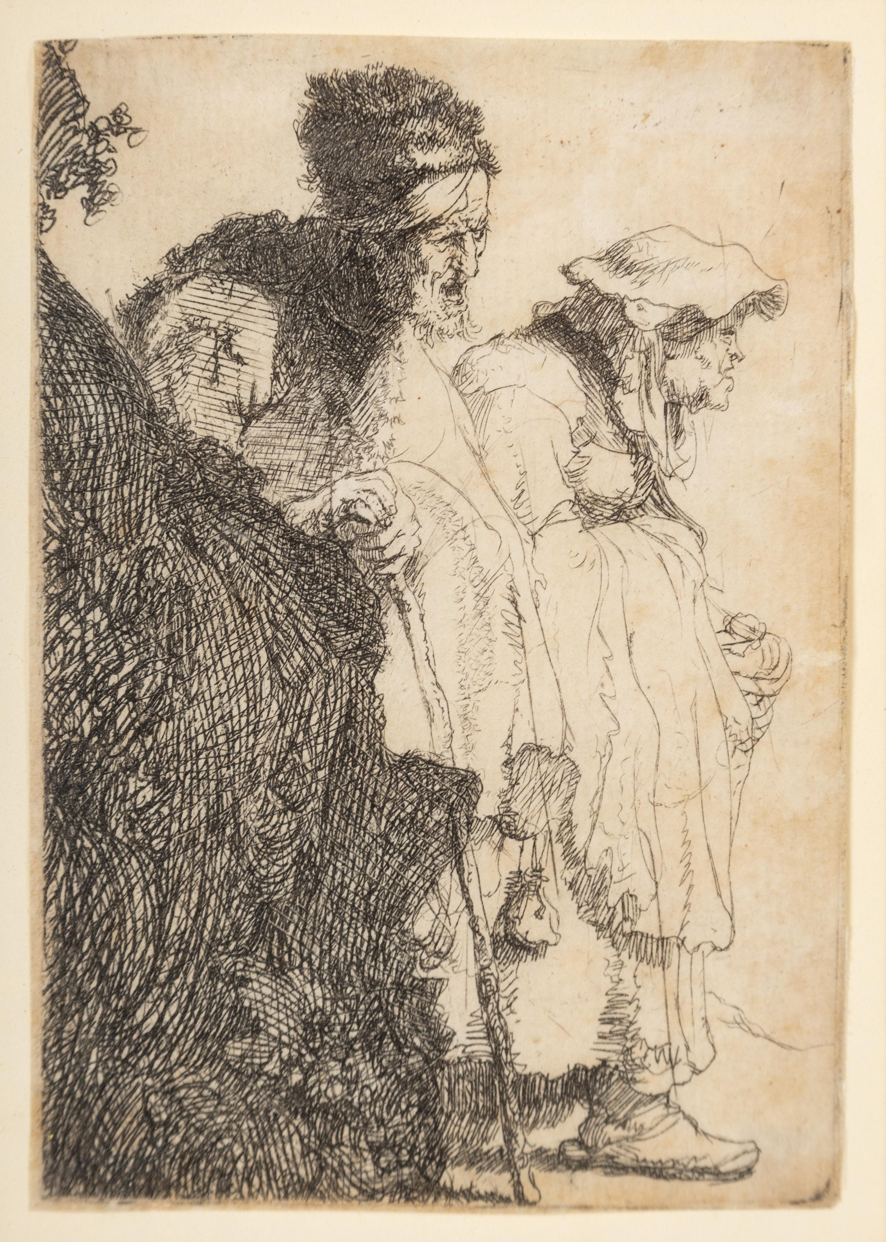 Beggar Man and Woman behind a Bank, c. 1630