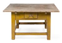 A Rustic Style Low Table Height 21 x width 28 5/8 x depth 25 1/2 inches.