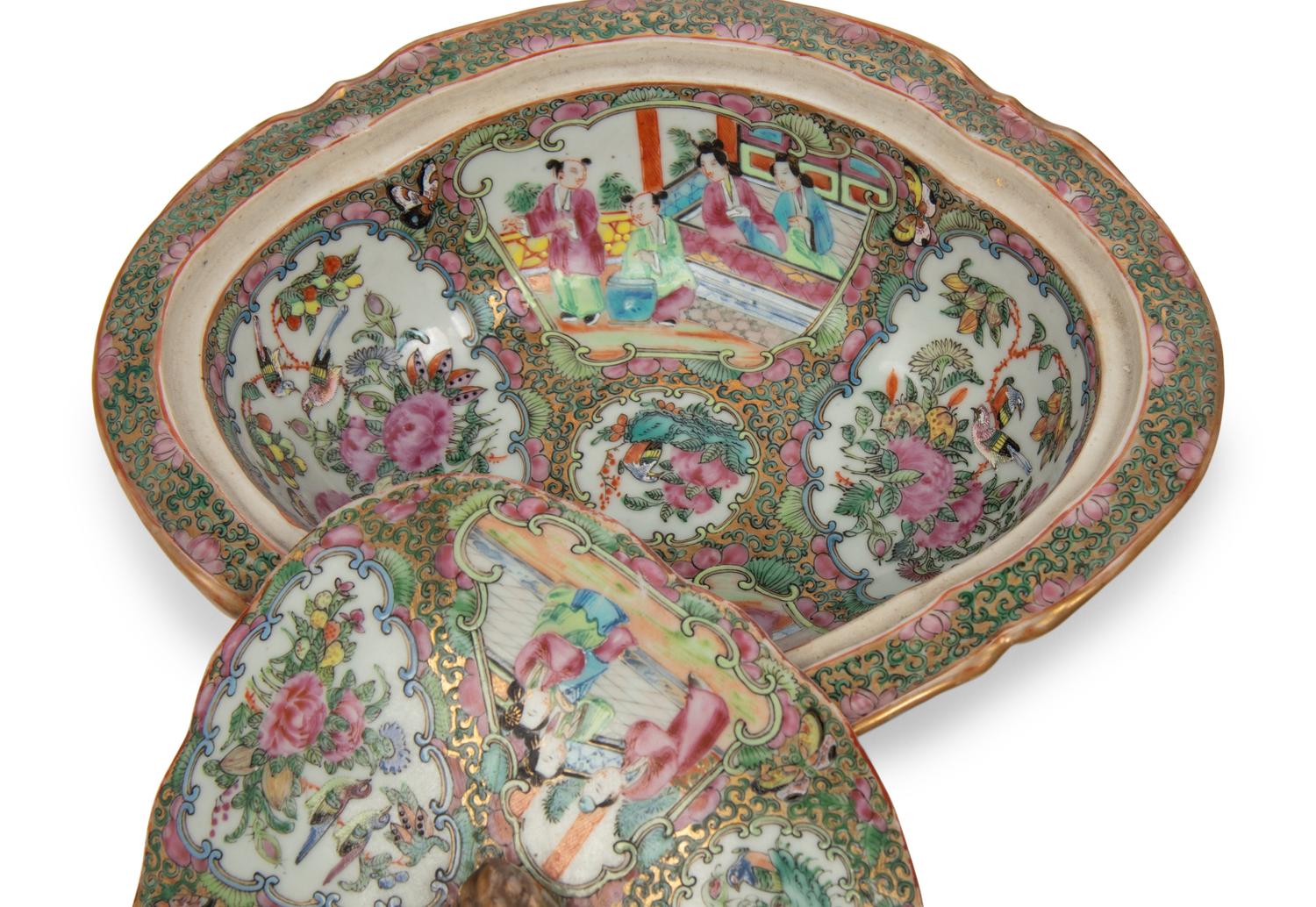 A Group of Rose Medallion Porcelain Articles