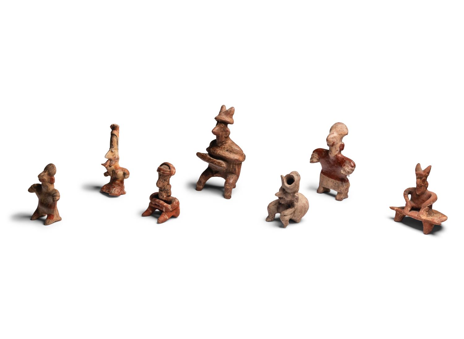 Seven Nayarit Terracotta Figures
