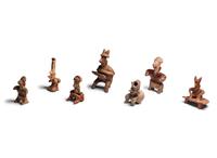 Seven Nayarit Terracotta Figures