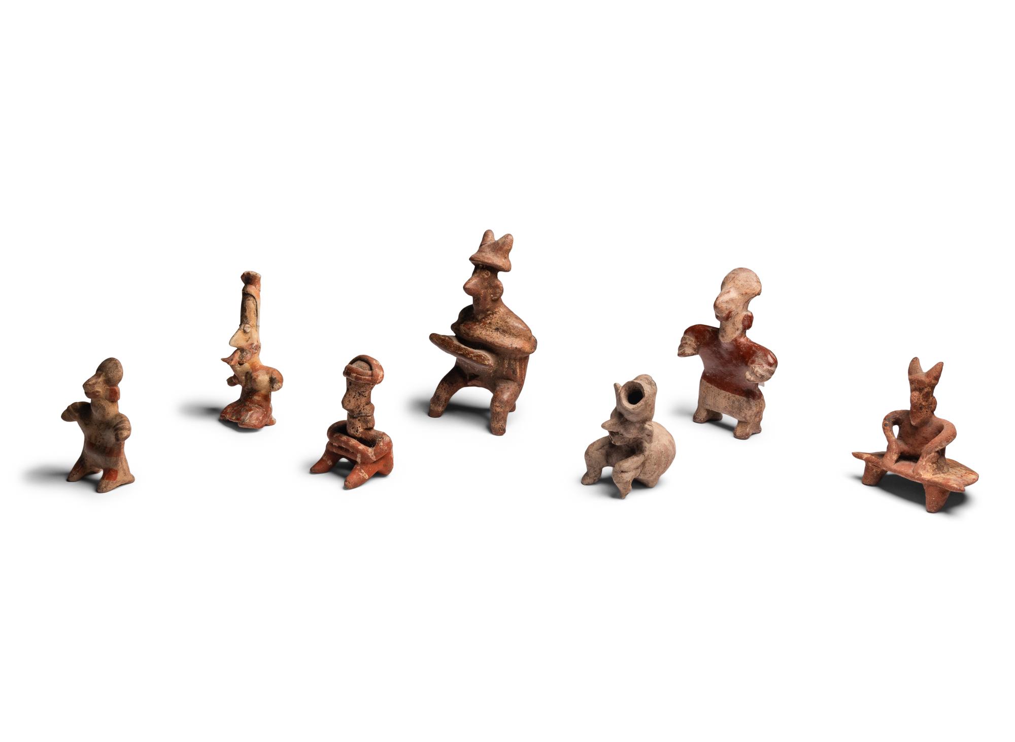 Seven Nayarit Terracotta Figures